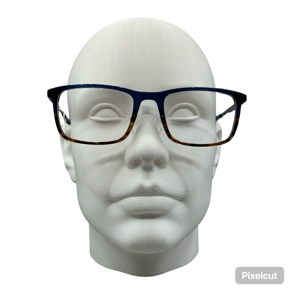 Edward Navy Brown Gradient Rectangular Eyeglasses MV046 Mens 57-21-155 New